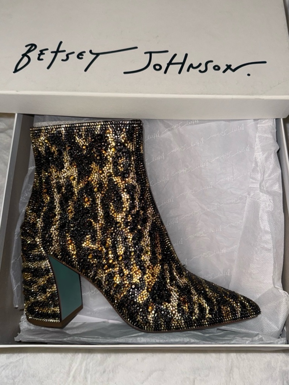 Betsey Johnson Kris Leopard Ankle Boot NWT